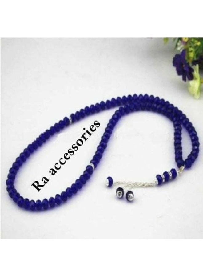 RA accessories Set Unisex Islamic Rosary Blue* Silver 99 & Key Chain - Image 2